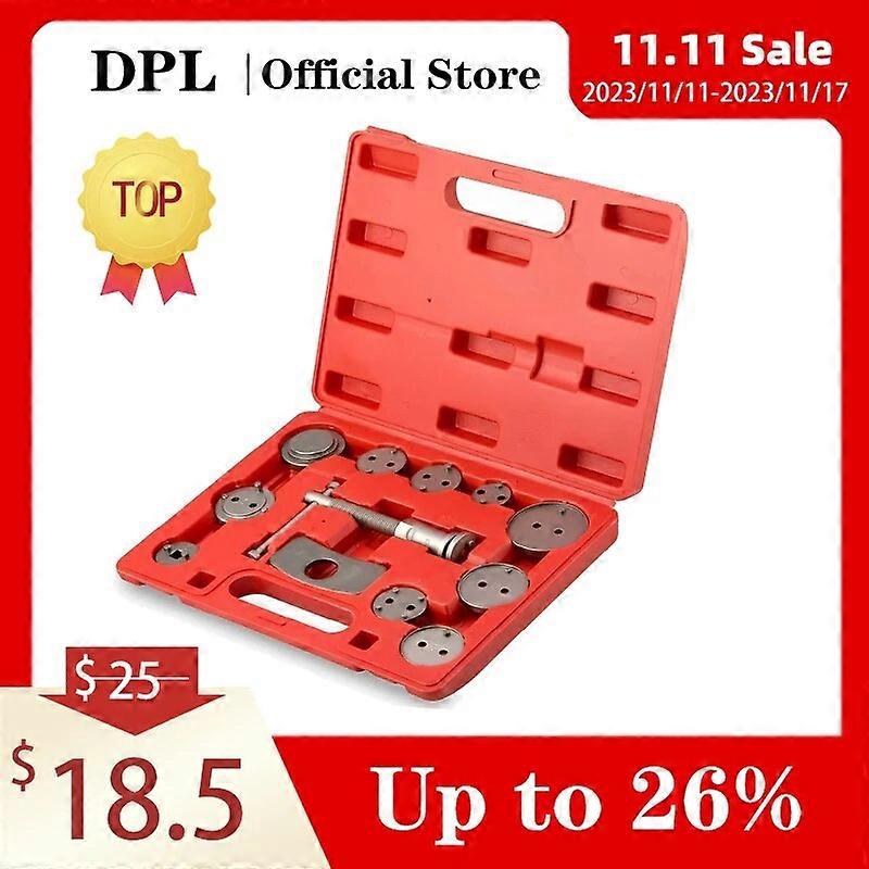 12pcs/Set Universal Car Disc Brake Caliper Rewind Back Brake Piston Compressor Tool Kit Set For Automobiles Garage Repair Tools No.33091