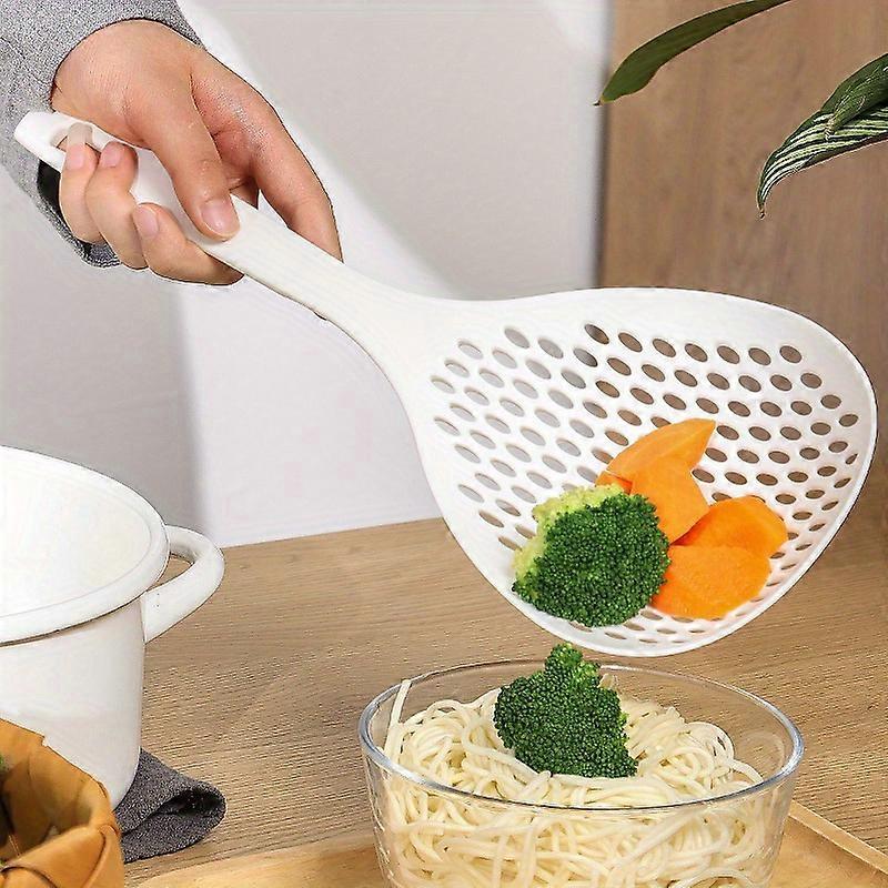 Passoire de cuisine polyvalente avec longue poignée - étanche et antidérapante pour une cuisson et un égouttage faciles - idéale pour les ramen et plus encore ! Plastique durable