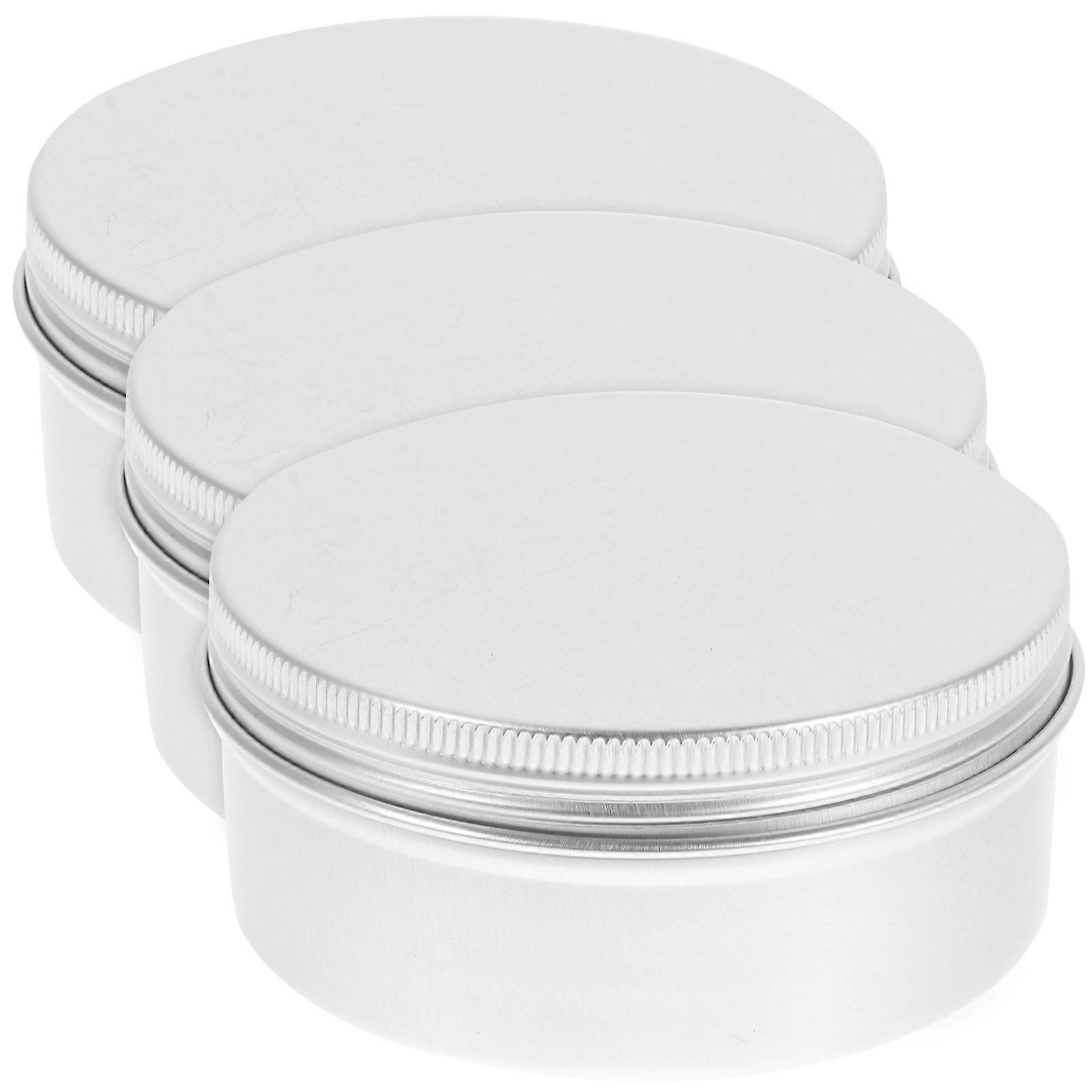 3pcs Metal Round Empty Storage Box Aluminum Soap Boxes Metal Storage Boxes with Lids
