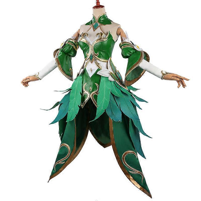 Game Mage Arena Of Valor Cosplay Costume Wang Zhaojun Wig Sexy Evening Dress  Emerald Green Dresses For Woman Princess Dress Girl | Fruugo UK