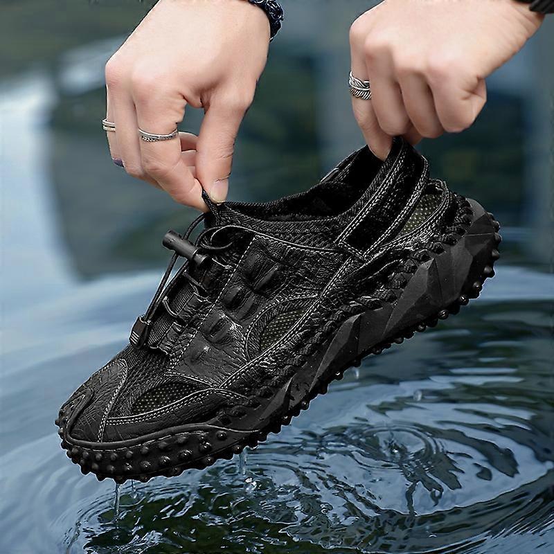 Lyx Deisgner Sandaler Utomhus Mäns Casual Sandaler Andningsfunktion Sommar Handgjorda Män Fritidsskor Män Tofflor Zapatos Hombre