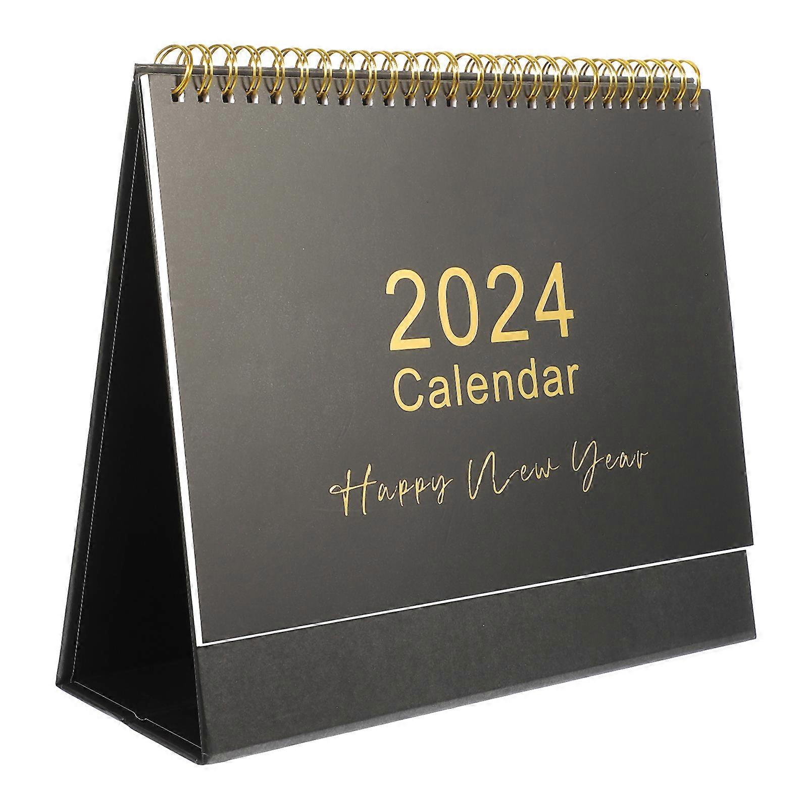 Full Year Calendar Small Desk Calendar Standing Calendar Desk Calendar for Recording Events