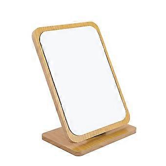 Specchio da tavolo pieghevole in legno con supporto Specchio da tavolo regolabile con supporto Specchio per trucco rettangolare Specchio cosmetico Specchio cosmetico