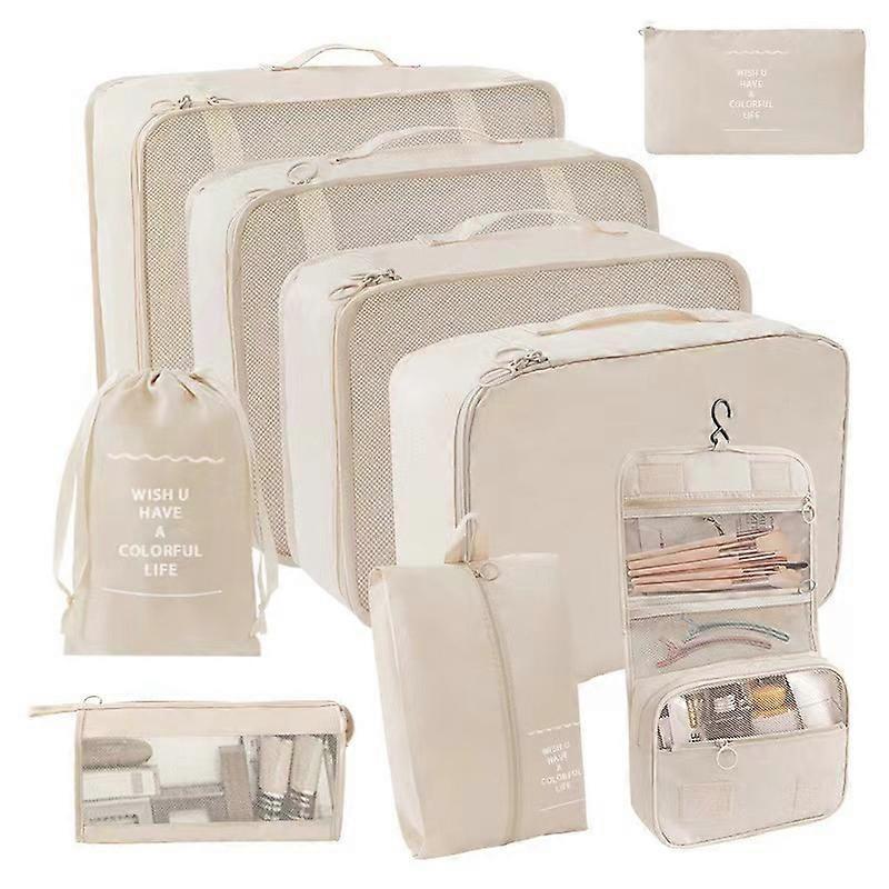 Rejse pakning terninger, multifunktions 9stk / sæt bagage Organiser Vandtæt kompression kuffert Essential Bag