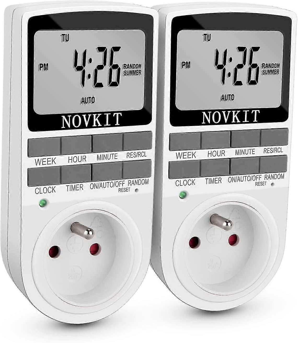 Electrical and Digital Socket Timer, Digital Socket Timer with Anti-Theft Mode and Large LCD Display
