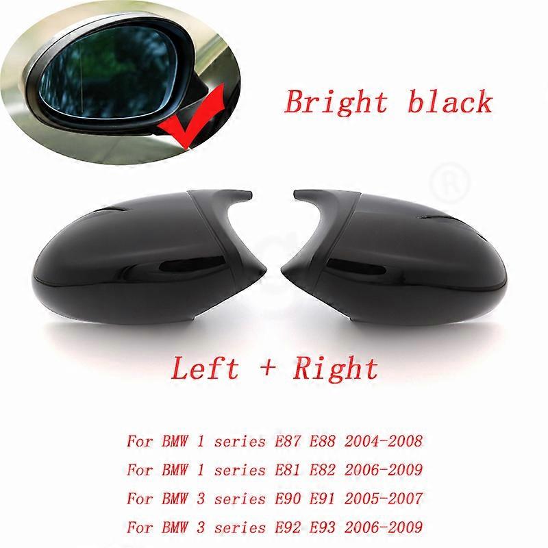 For BMW 1 3 Series E81 E82 E87 E88 E90 E91 E92 E93 2005-2009 Car Side Wing Mirror Cover Rear-View Caps Black s
