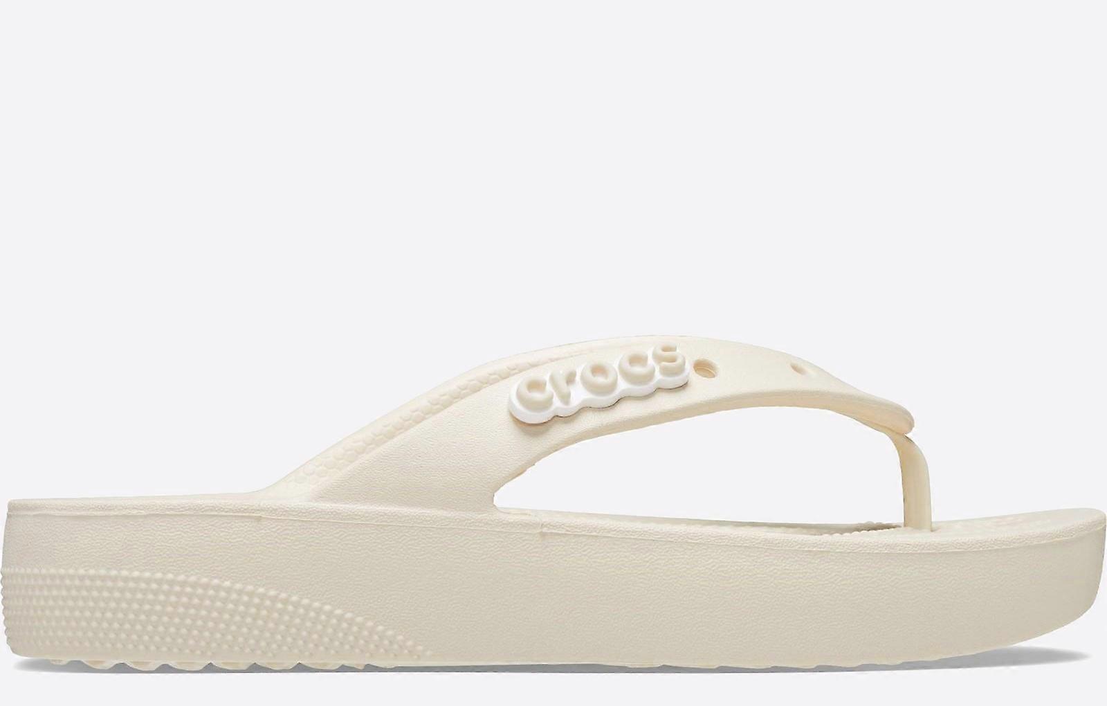 Crocs Classic Platform Flip Flop Bone
