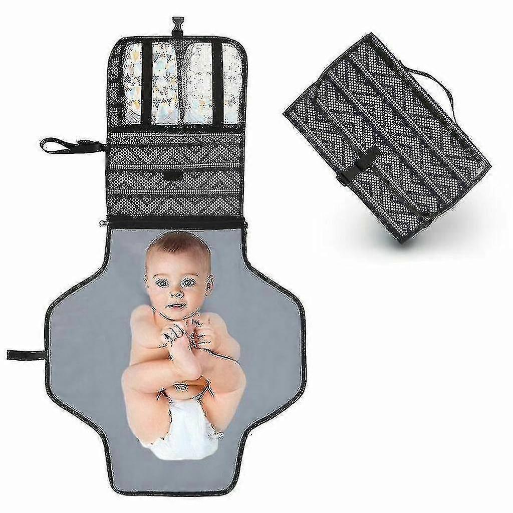 Portable Changing Mat - Changing Station For On The Go - Fully Padded - Removable Wipeable Mat - Gift For Baby Shower
