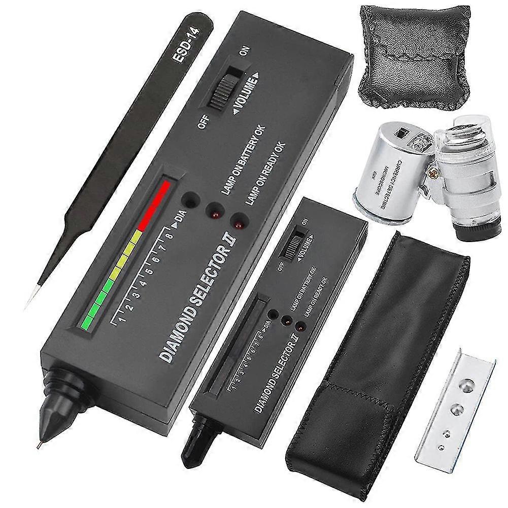 Diamond Tester Pen,professional Diamond Detector With 60x Mini Led Magnifying, Diamond Test Pen For-Yvan