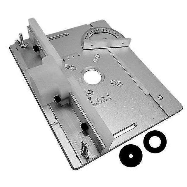 Aluminum router table insert plate w/ miter gauge for woodworking benches table saw multifunctional trimmer engraving machine