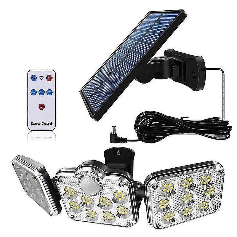 Solar lights adjustable heads solar lamp ip65 waterproof solar motion sensor light wide angle illumination for garage garden