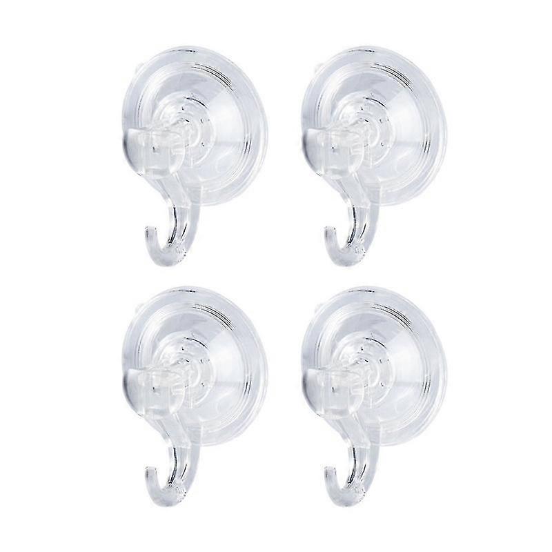 4pcs strong sucker seamless hook creative transparent kitchen rags hook multi-purpose small objects wall mount hook