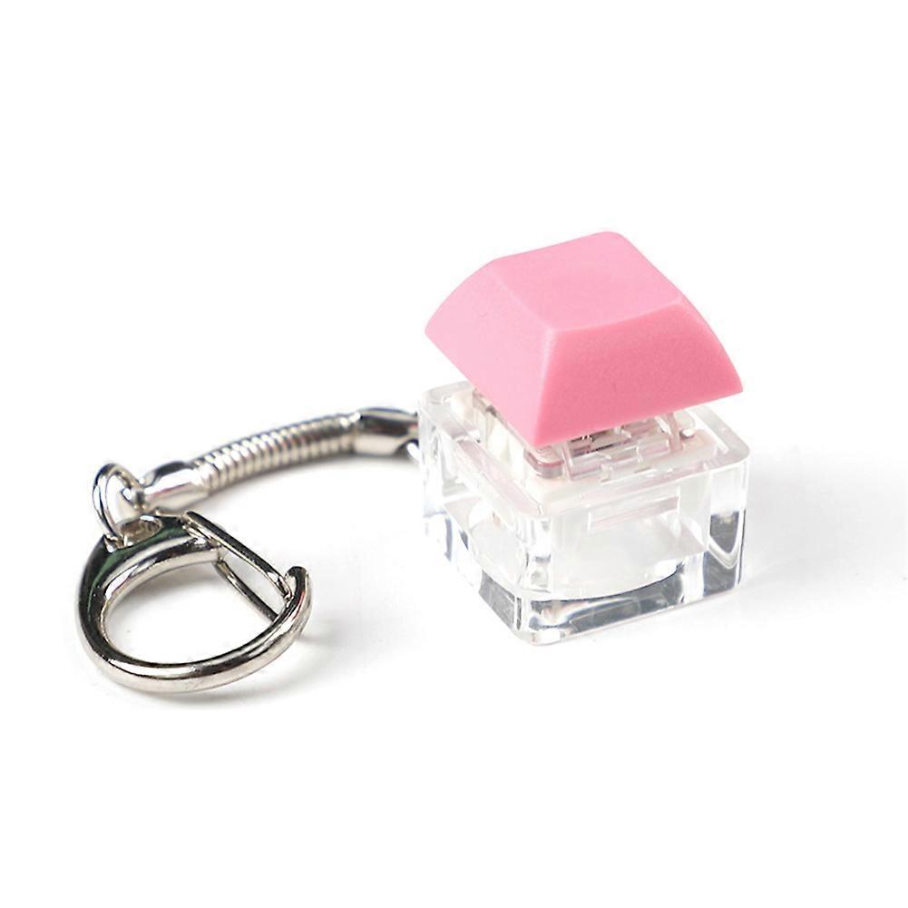 Transparent Test Shaft Keychain Wear-Resistant Keycap Decoration for Decompress
