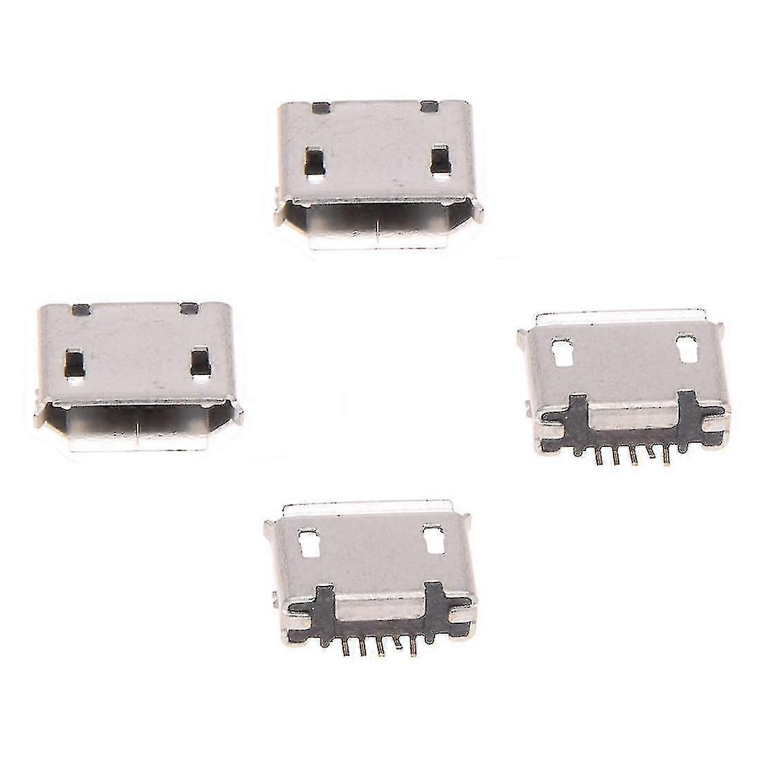 10 Pcs Micro Usb Type B Socket 180 De 5-pin Smd Smt Sing
