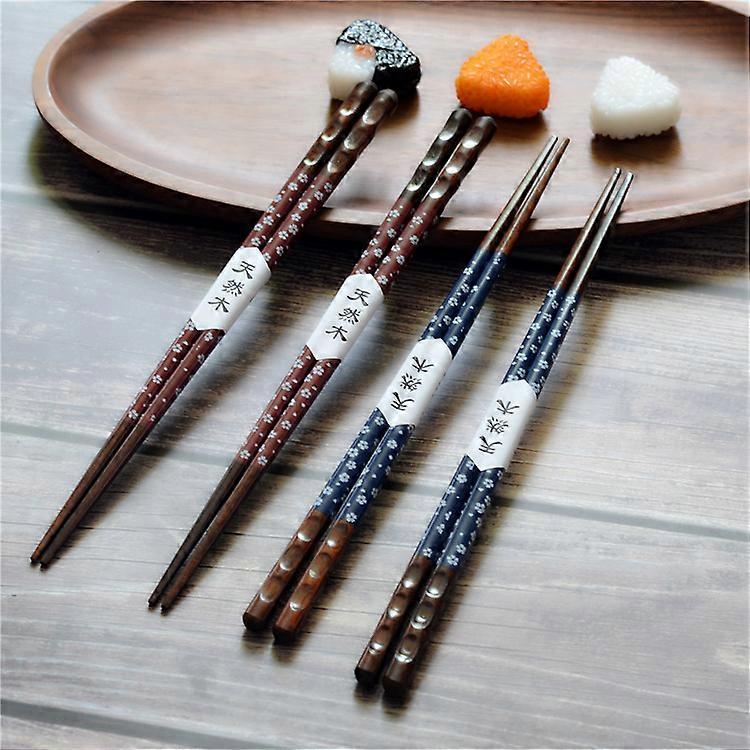 10 Pairs Kamehameha Tip Chopsticks Hot Transfer Patterned Wooden Chopsticks for Home,2024 Ping