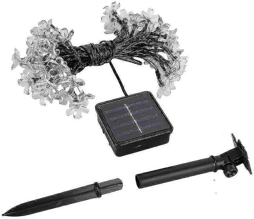7m 50led Warm White Solar Sakura Light With 8 Lighting Modes