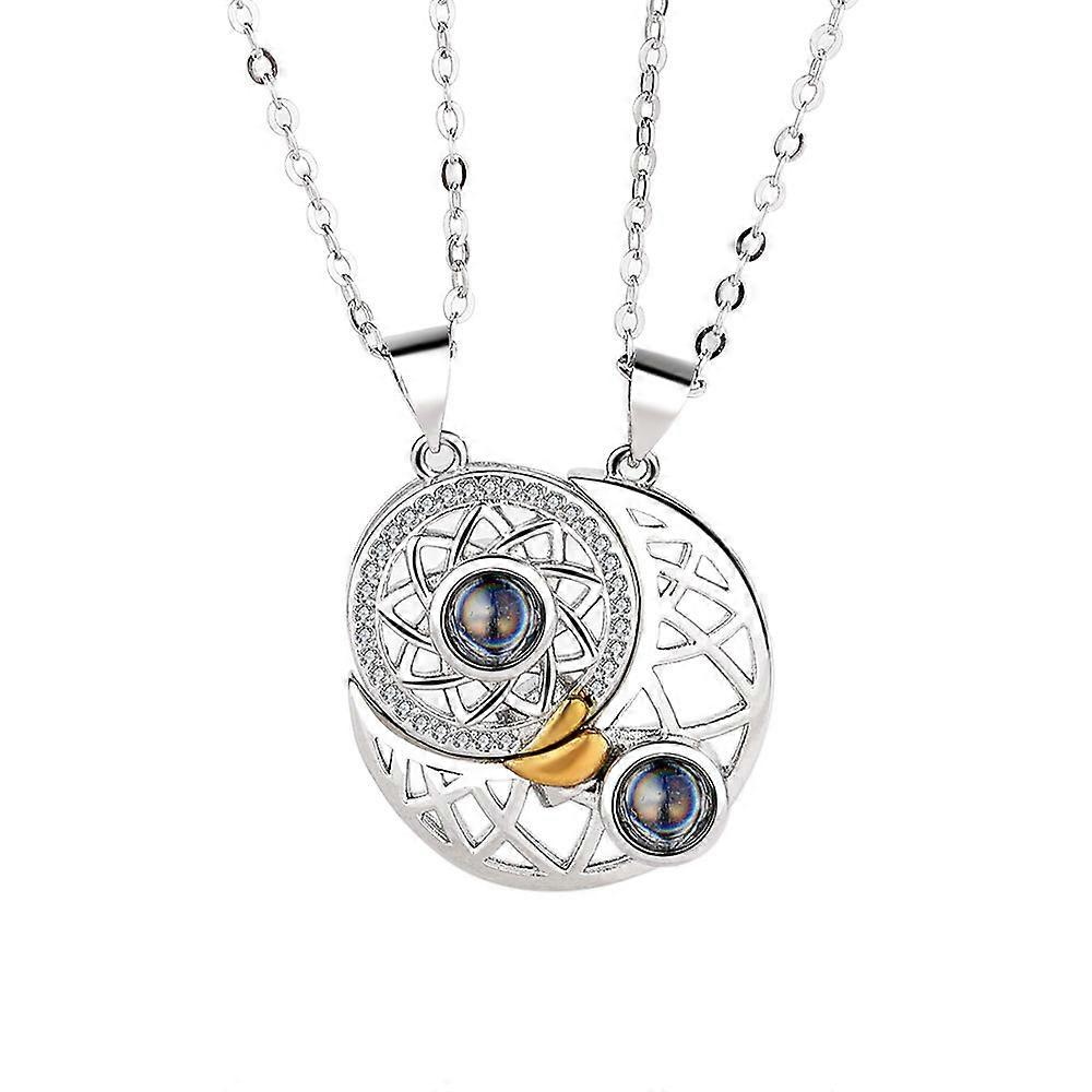 Sun Moon Star Projection Necklace