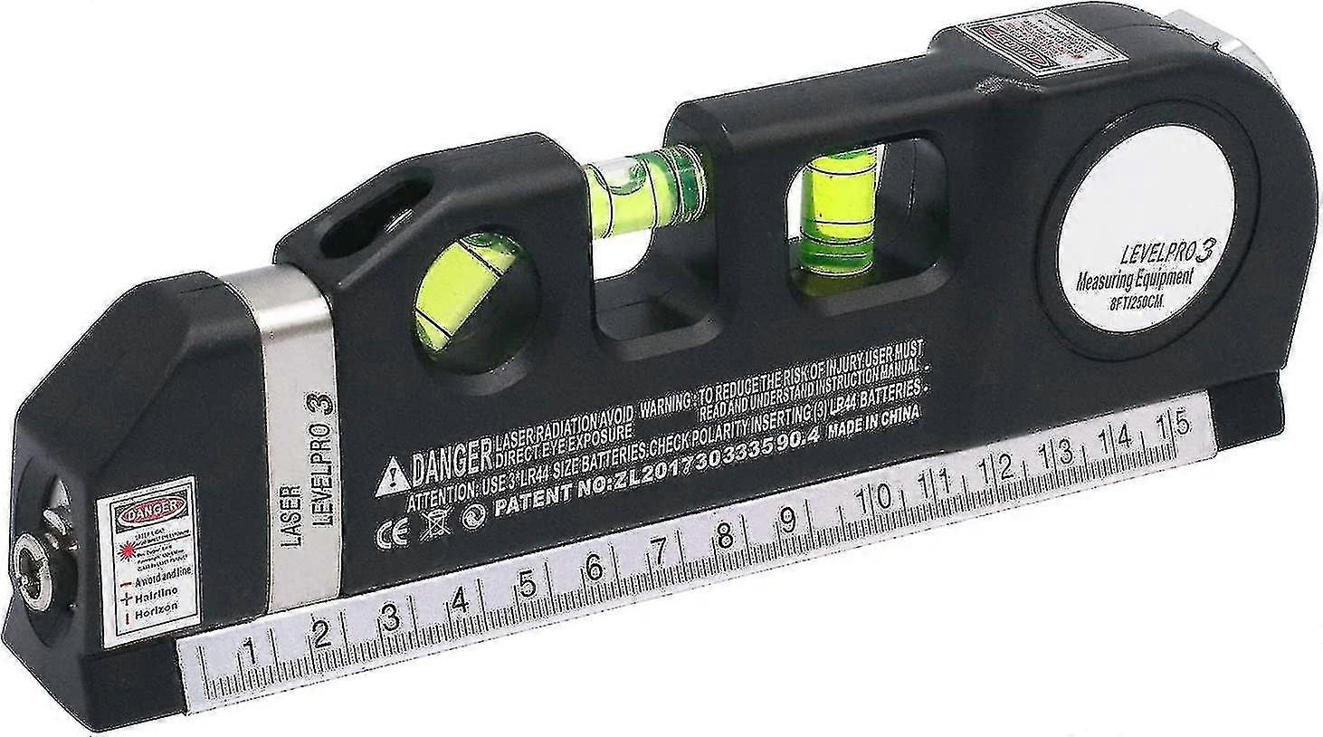 Laser Level, Multi-tool Tape Measure, 2.5m Standard Level With Laser And Ruler Spirit Levels