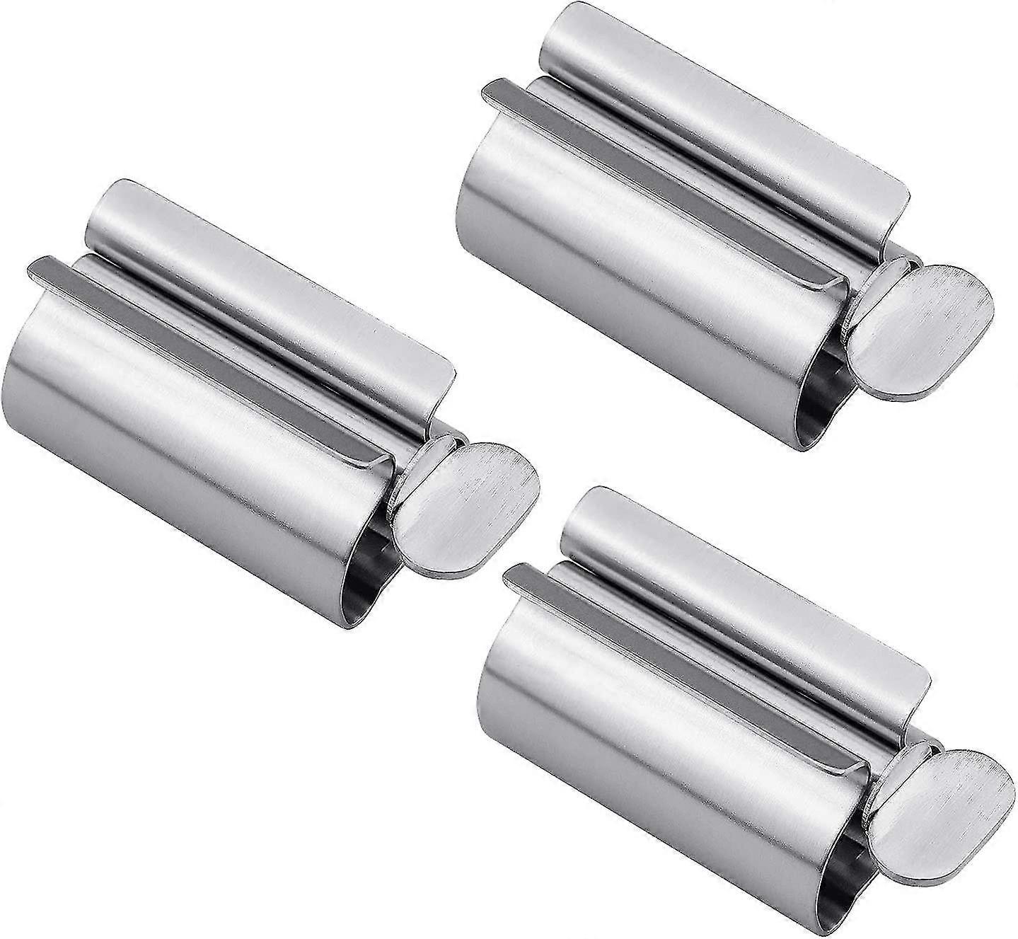 Set Of 3 Tube Squeezer Toothpaste Squeezer Toothpaste Seat Holder Rotating Holder Toothpaste Dispenser For Bathroom