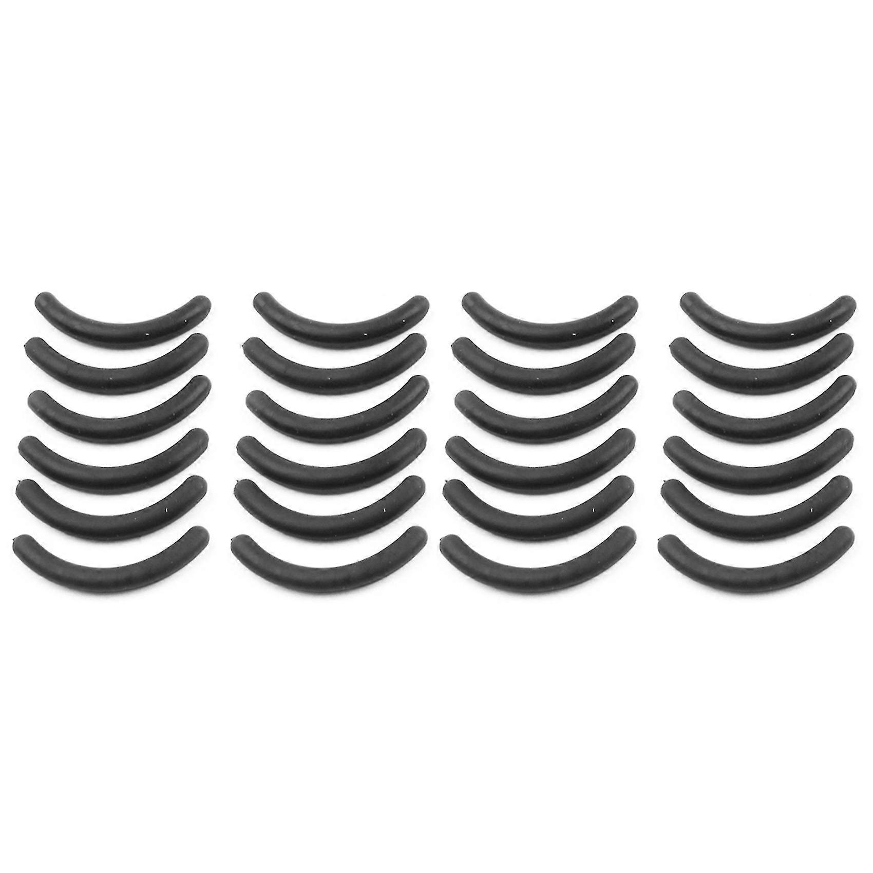 24 Pcs Black Rubber Makeup Tool Eyelash Curler Replacement Pads For Lady
