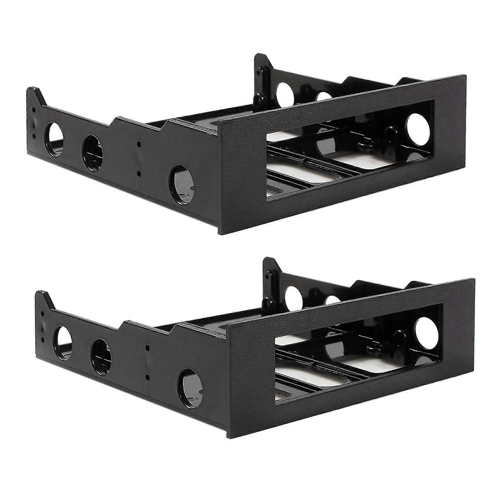 2x 3.5 To 5.25 Hard Drive Drive Bay Front Bay Bracket Adapter