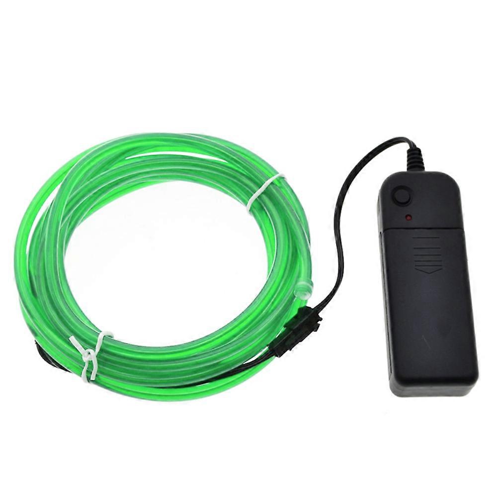 Battery Powered Neon LED Light Glow EL Wire String Strip Rope Tube Party Decor