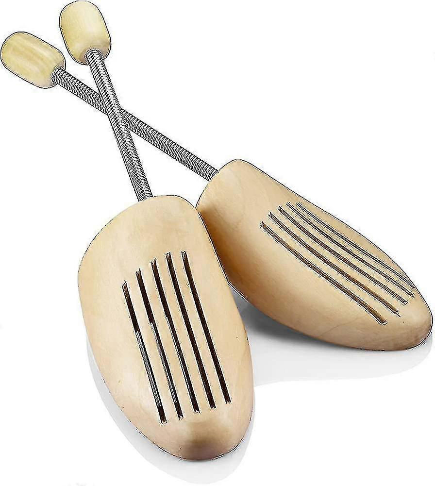 1 Pair Of High-quality Wooden Spiral Spring Shoe Trees, Shoe Stretchers, Size Gift