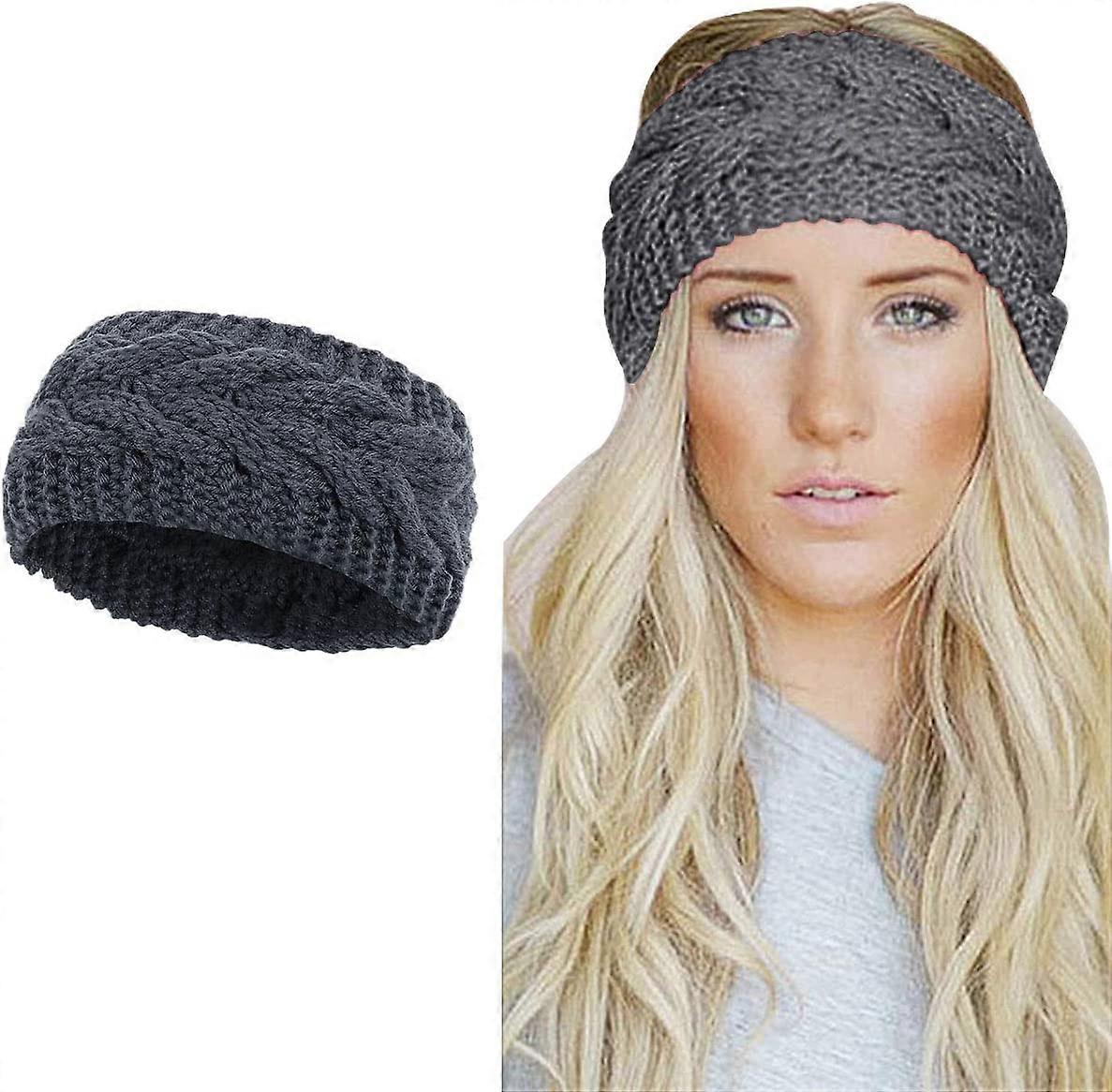 Winter Knitted Headband (Grey-A)