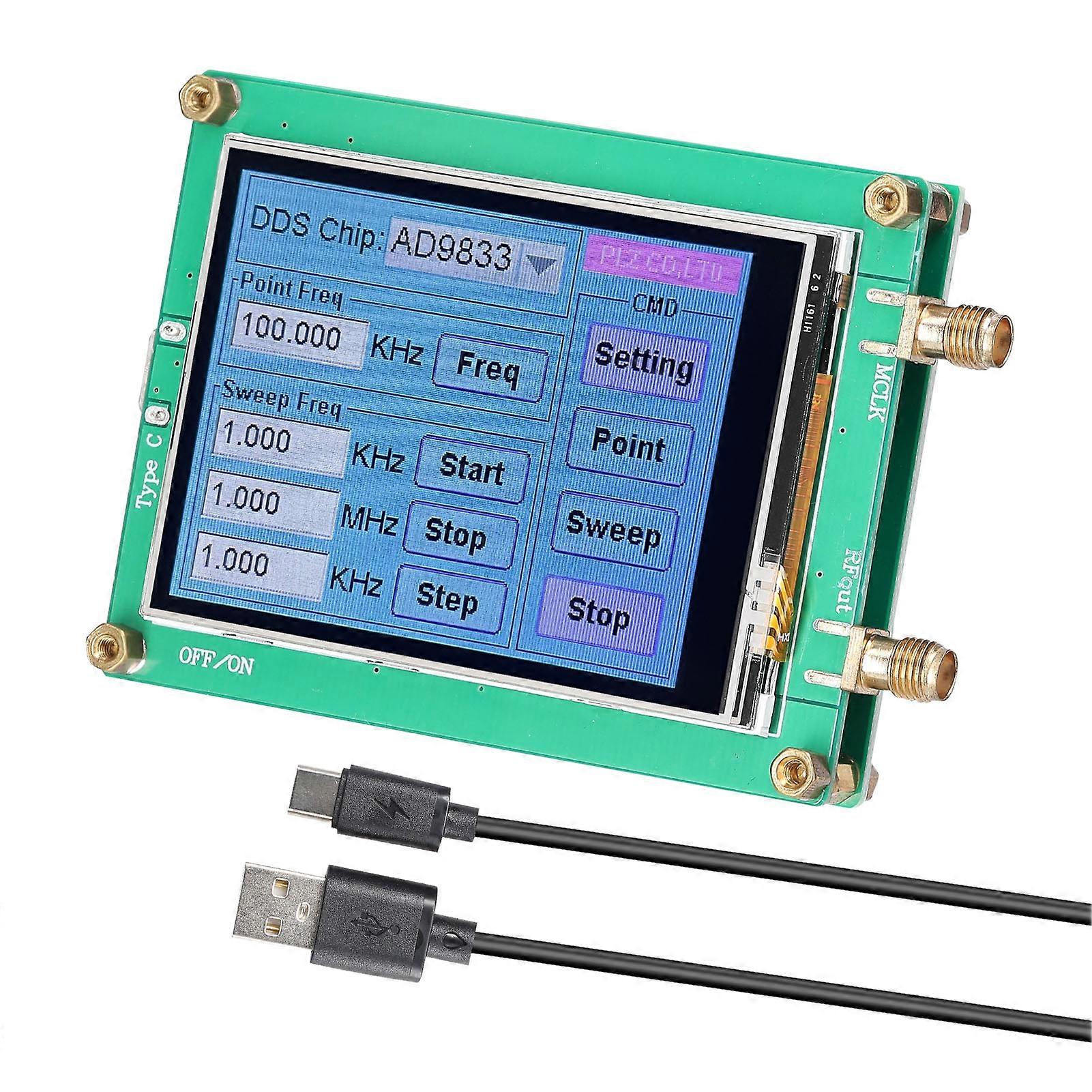 TFT Touching Screen DDS Module Signal-Generator 10Bit Sinewave Squarewave Triangularwave Signal Generator Module