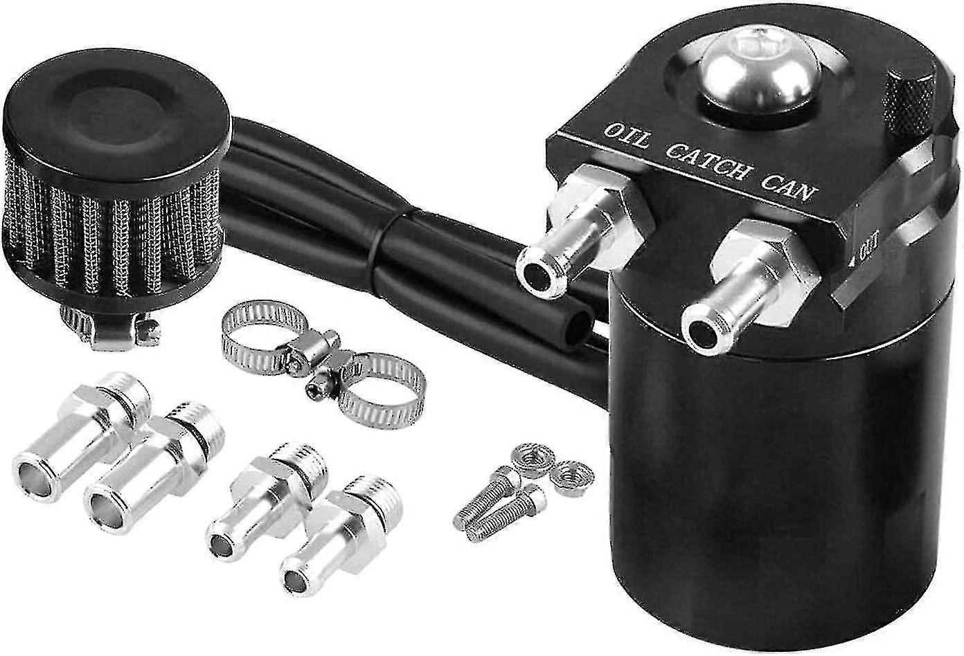 Auto Oil Catch Tank Kann Universal Auto L Lagertank Mit Luftfilter Baffled, 300 Ml (schwarz)