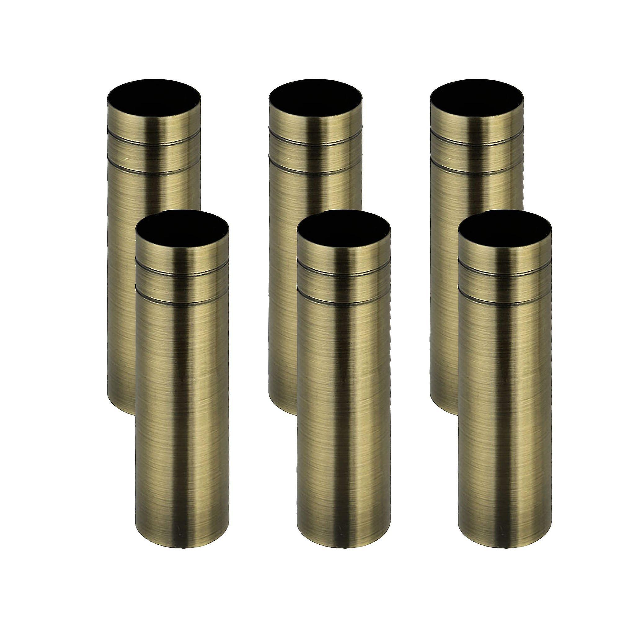 Wire Cable Sleeves 6pcs Candelabra Base Bronze Light Cover For European Pendant Lamp 10cm H