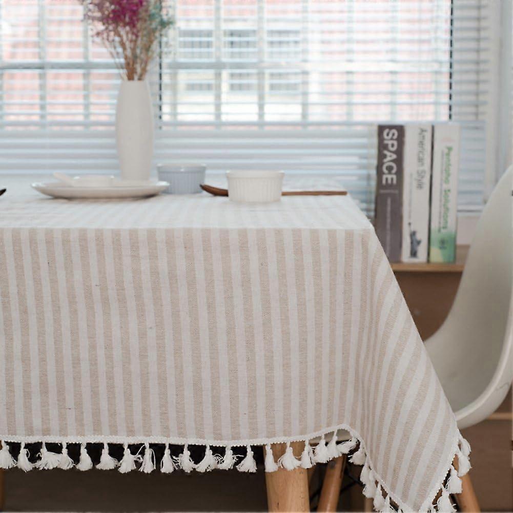 Striped Table Runner Fringe Table Runner Simple and Elegant Home Textiles for Indoor and Outdoor Use, 120160