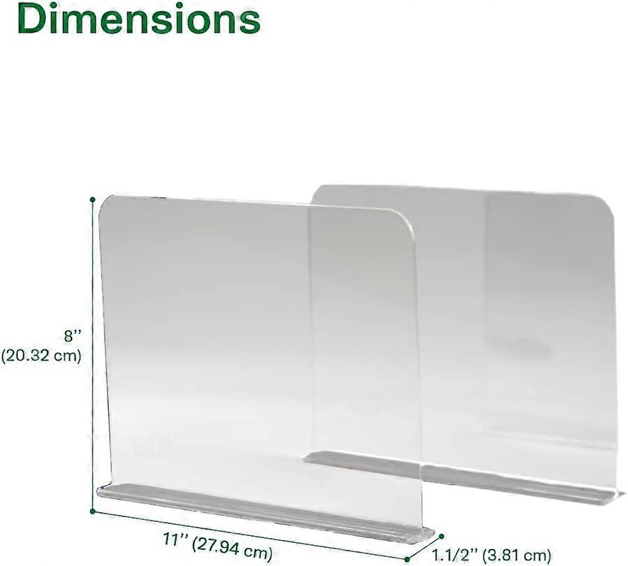 2pcs Clear Acrylic Shelf Dividers for Closets - Closet Shelf Organizer and Storage for Clothes, T-Shirts, Books, Sweaters - Shelf Divider 11in *8.2in