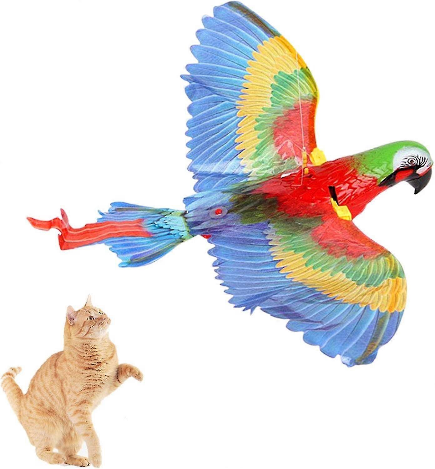 猫のための電気鳥のおもちゃ、猫が一人で遊んで運動するためのインタラクティブな電気吊り下げフライングバードおもちゃ