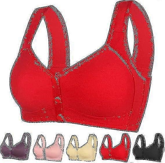 Daisy Bra Front Closure, Women's Daisy Bra, Front Snaps Button Bras No Underwire Push Up High Support Sports Push Up Bra