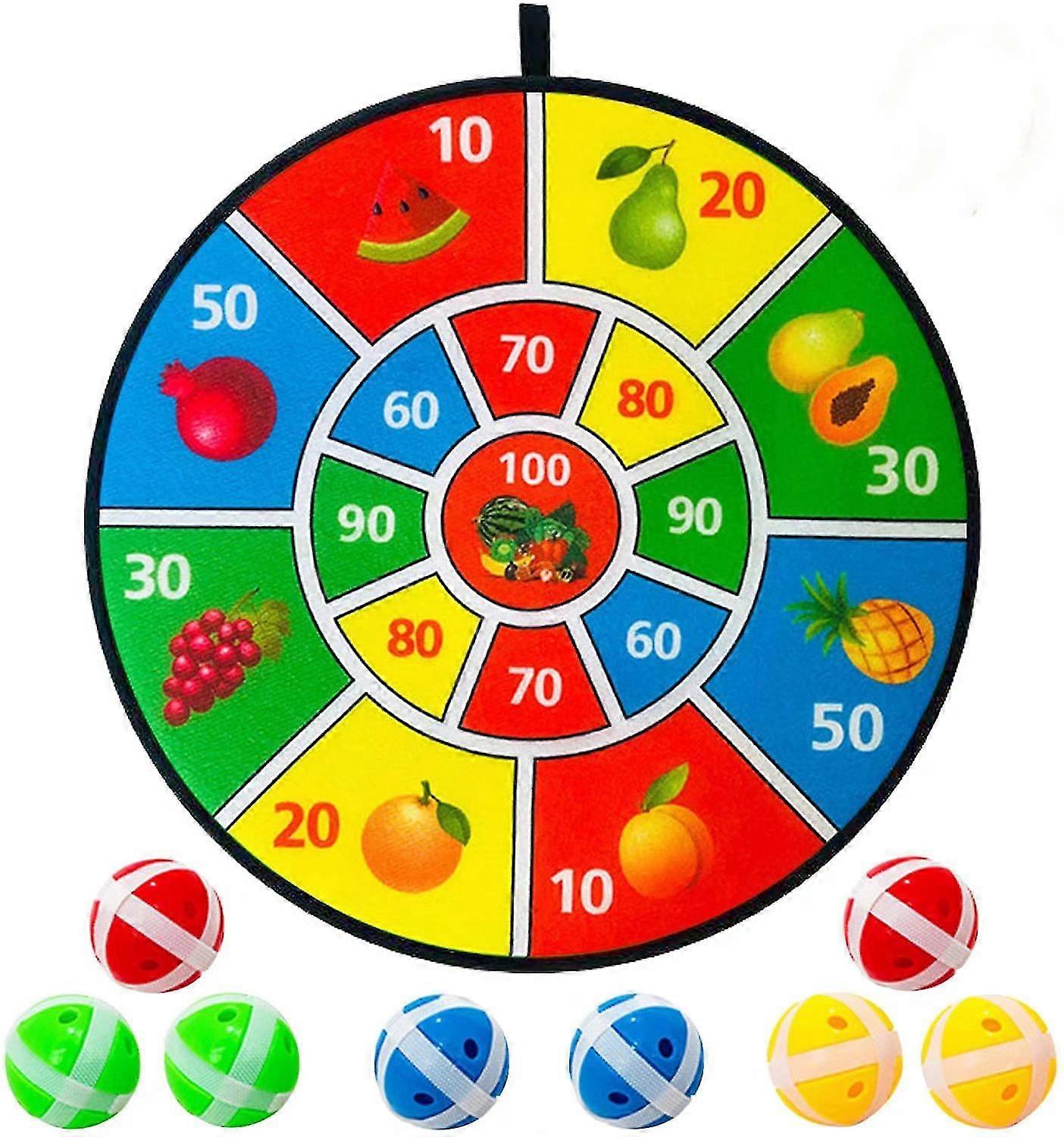 ダーツボード、屋外屋内吊り下げ用の安全な子供用ダーツボード、8つの粘着ボール付きの子供用ダーツボード子供用安全なゲーム、子供用ギフト