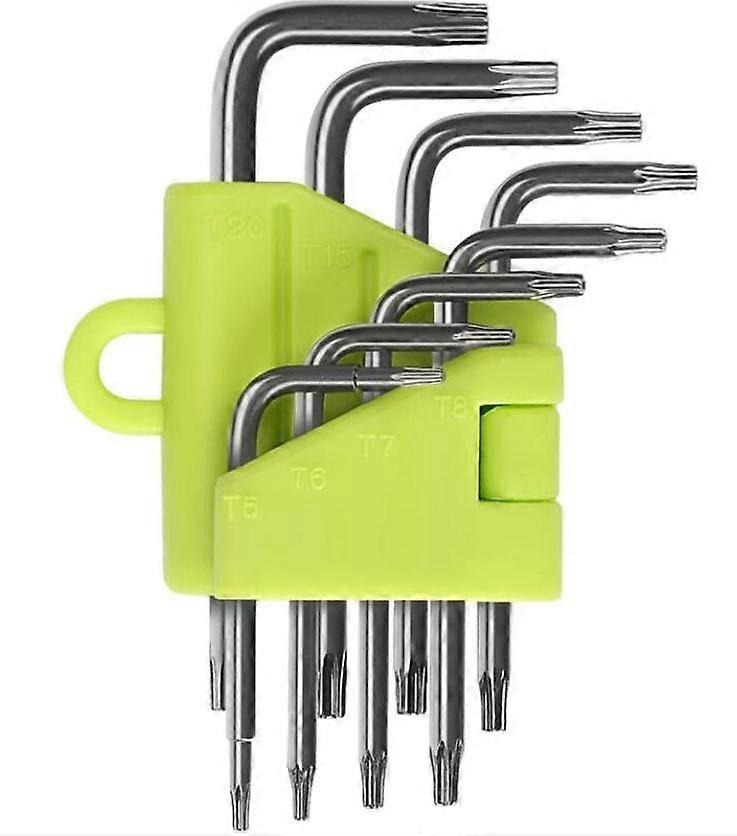 Offset Wrenches, 8 Piece Allen Key Kit Star Screwdriver T5 T6 T7 T8 T9 T10 T15 T20, Spanner Sets Hand Tools Hex Keys