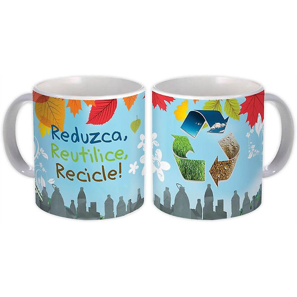 Gift Mug: Reduzca Reutilice Recicle Environment