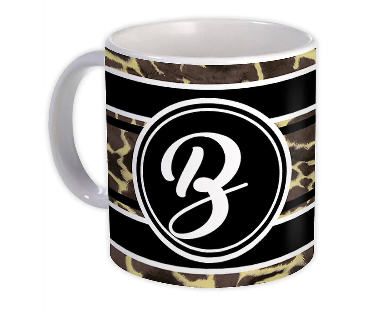 Mug cadeau: Monogramme Lettre B Girafe