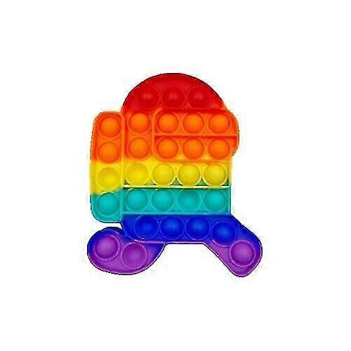 Stress Relief Fidget Popper Push Pop Bubble Regenbogen unter uns
