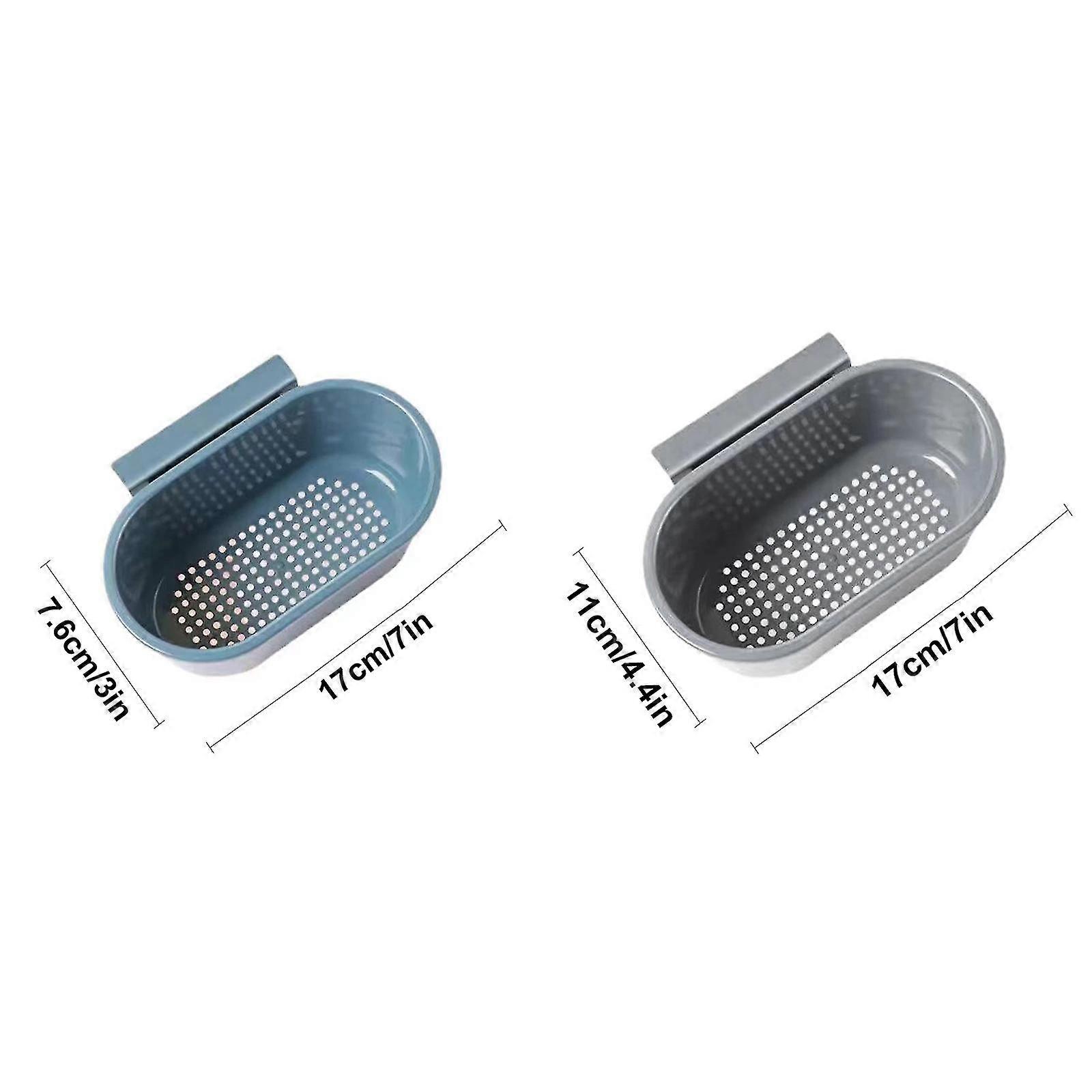 2PC,Kitchen Sink Drain Strainer Basket Compost Corner Sink Swan Strainer Basket Hanging Sink Corner Colander Triangle