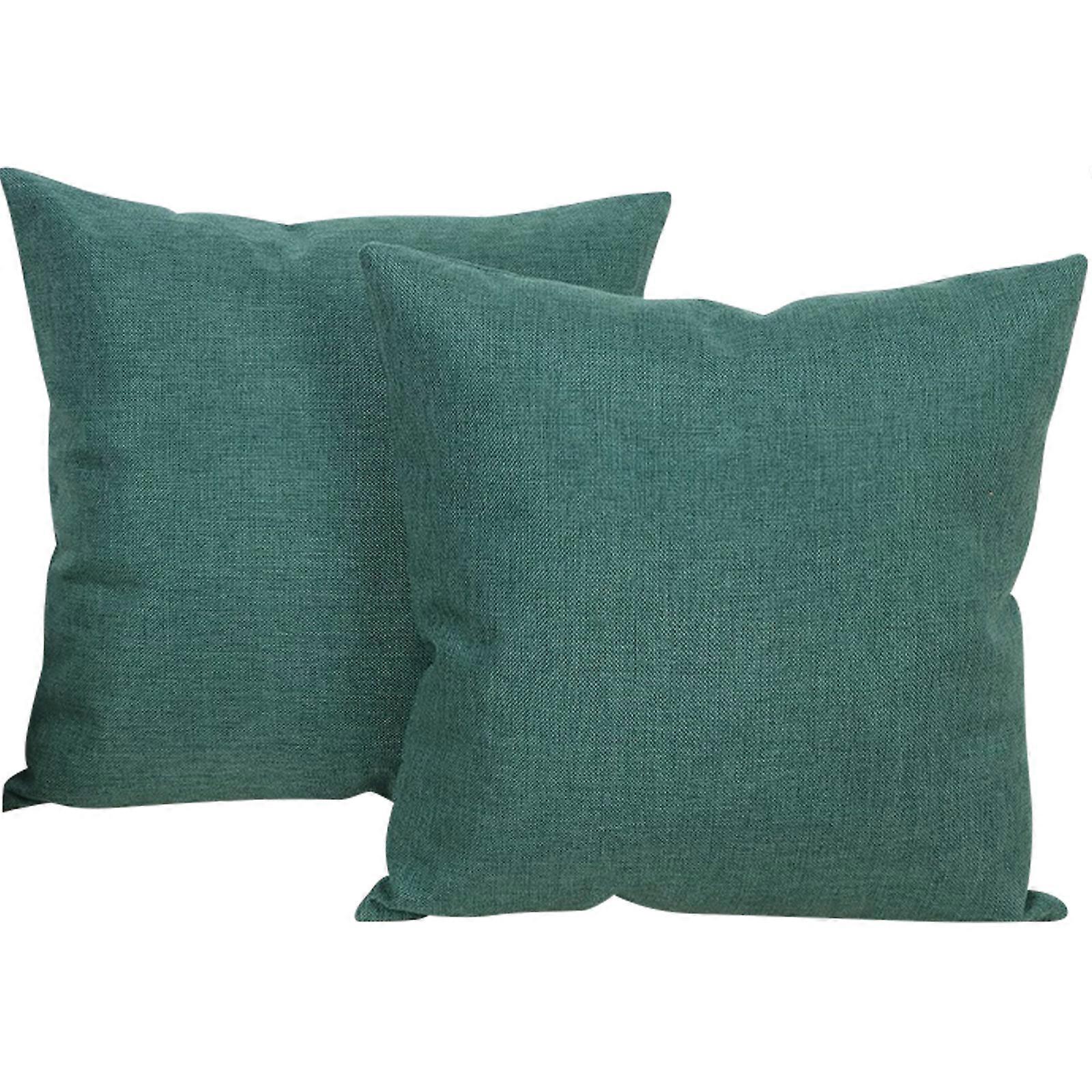 Capas de almofada decorativas com aparência de linho para sofá, quarto e carro, com zíper