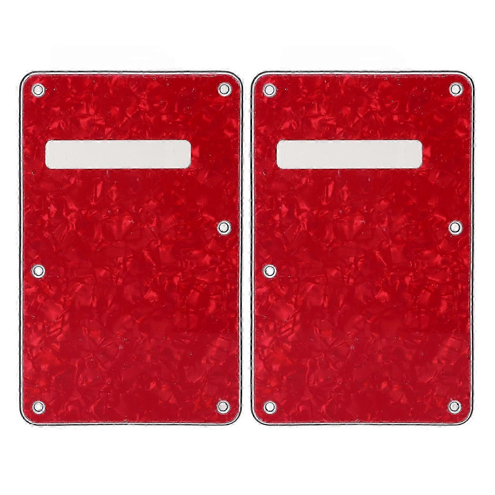 Utsökt 2st elgitarr bakplatta gitarr hålighet täckplatta plektrumskydd PVC för ersättning röd
