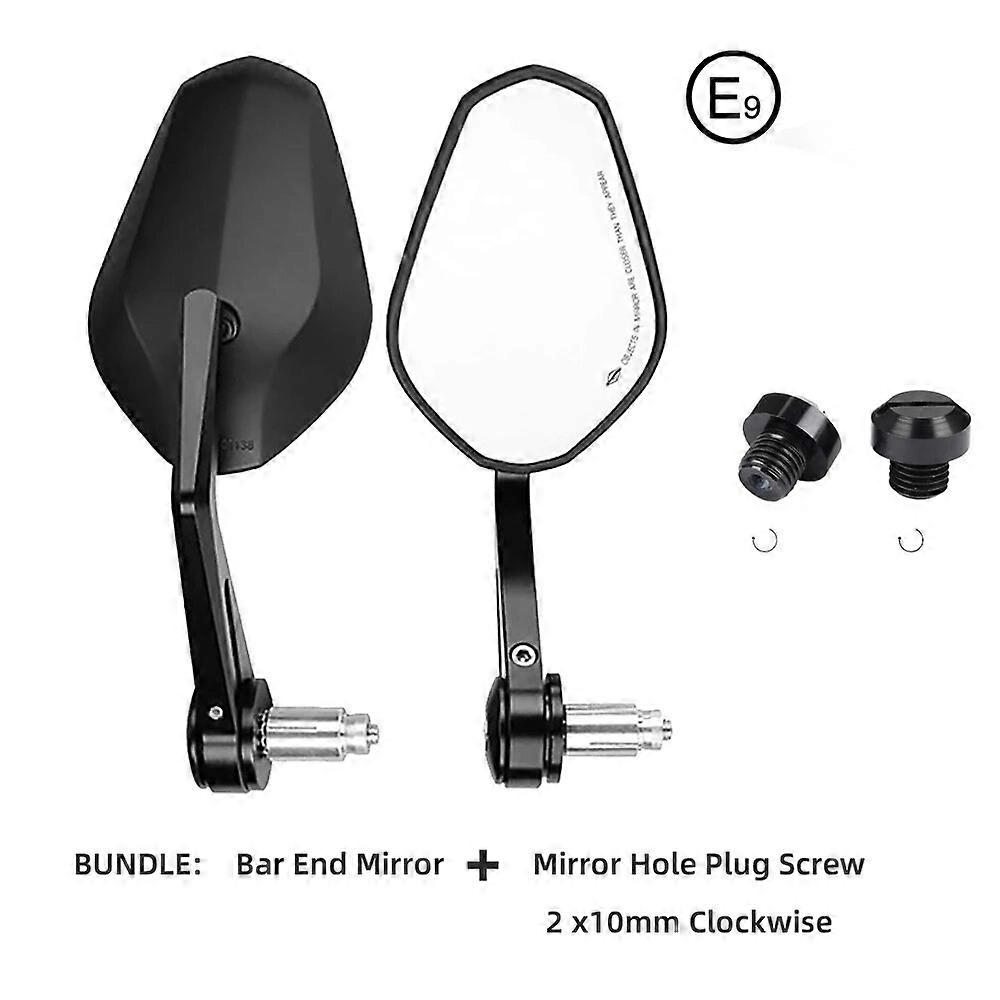 E-Mark Motorcycle Mirrors Handlebar End Mirror For yamaha r6 r3 r1 fz6 YZF mt09 mt07 tmax 530 tmax 500 Motorcycle Bar End Mirror