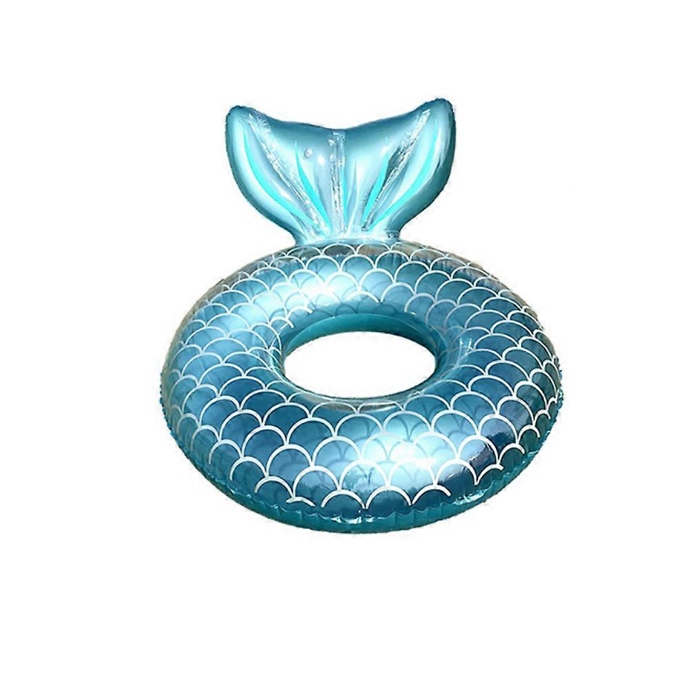 Blue Mermaid Swimming Ring Inflatable Pool Float for Kids