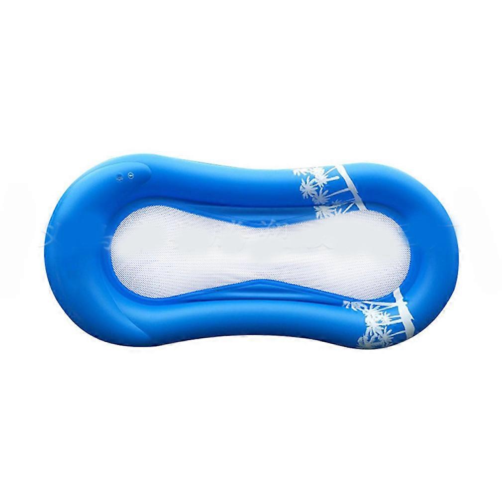 Blue Foldable PVC Floating Bed  Inflatable Pool Float for Adults