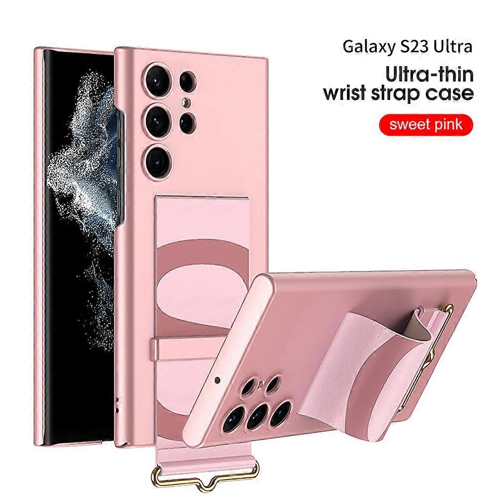 Suitable for Samsung S23 Ultra mobile phone case S23 Plus ultra-thin wristband bracket protective cover s23 drop-resistant mobile phone case