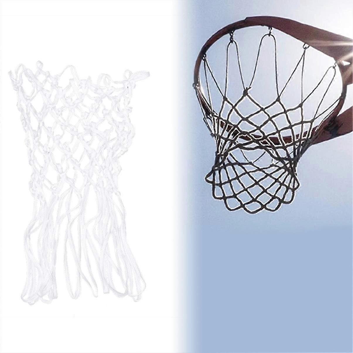 Basketball Net Replacement All Weather Heavy Duty Thick Net 12 Loops (White)