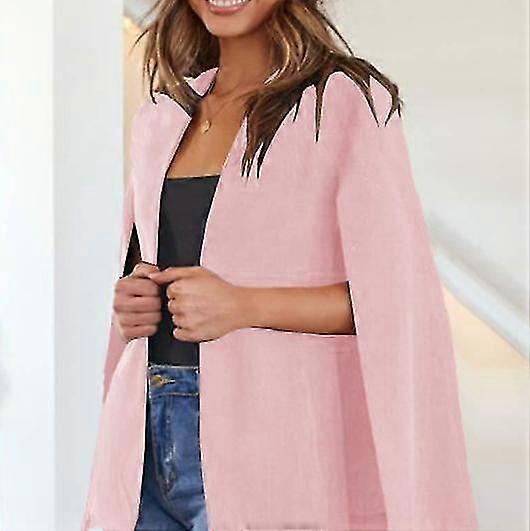 Dam Cape Blazer Split Sleeve Open Front Casual Jacket Coat Arbetskläder