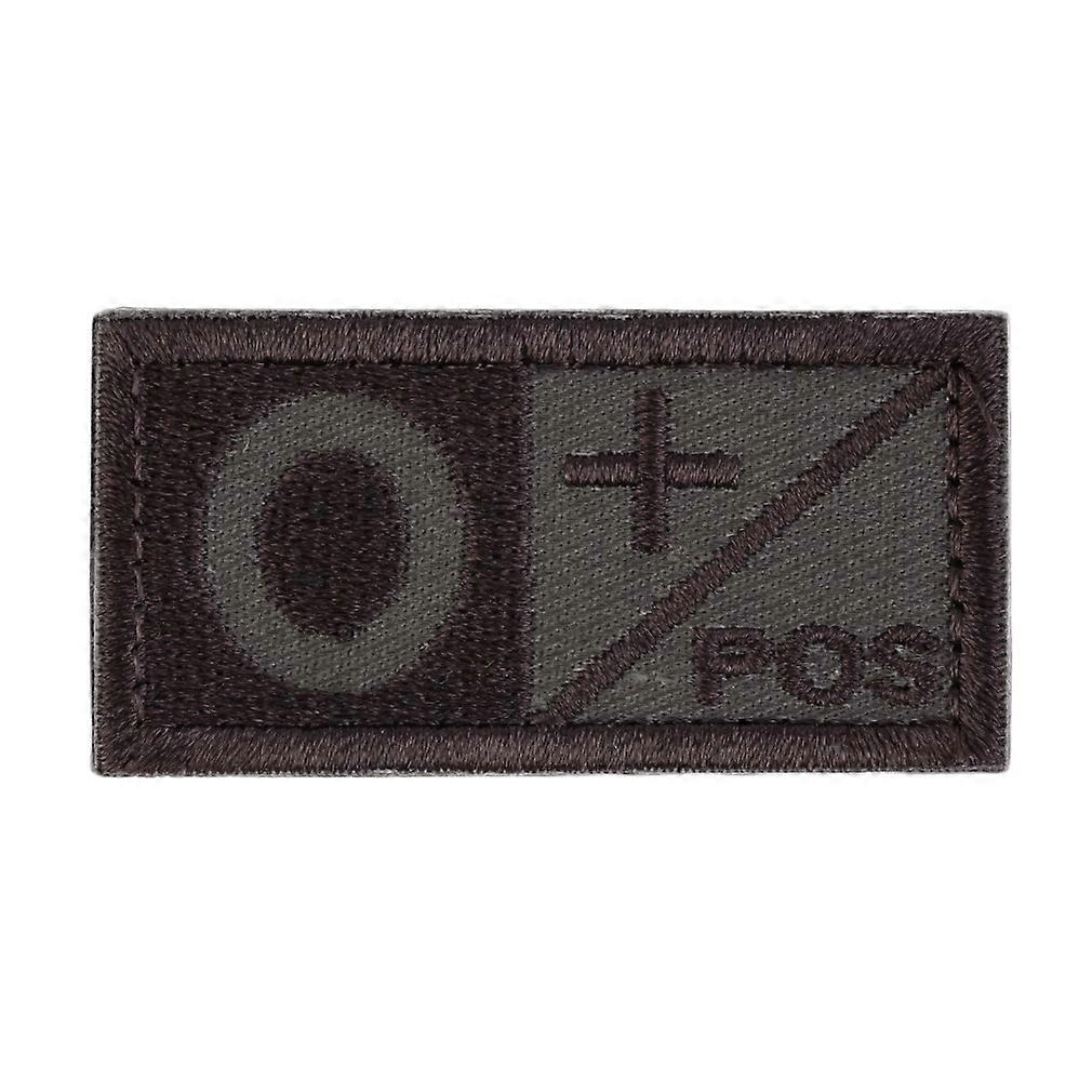 2pcs-O- Blood Type Morale Army Tactical Embroidery Fastener Patch